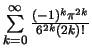 $
\sum\limits_{k=0}^\infty \frac{(-1)^k\pi^{2k}}{6^{2k}(2k)!}$